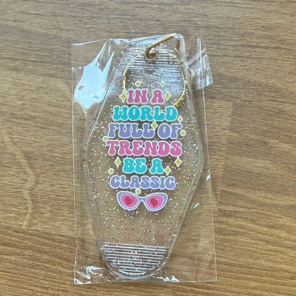 Retro Motel Style Keychain‎ Lot Sassy Phrases Y2K Aesthetic Key Tags NEW
